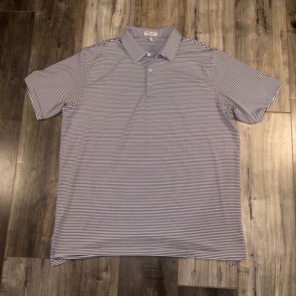 Peter Millar Other - Peter Millar Polo Shirt Mens XL‎ Navy White Stripe Golf Logo Sleeve